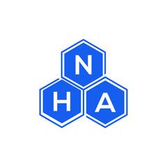 NHA letter logo design on White background. NHA creative initials letter logo concept. NHA letter design. 