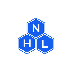 NHL letter logo design on White background. NHL creative initials letter logo concept. NHL letter design. 