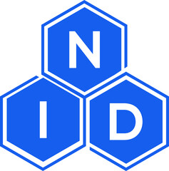 NID letter logo design on White background. NID creative initials letter logo concept. NID letter design. 
