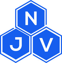 NJV letter logo design on White background. NJV creative initials letter logo concept. NJV letter design. 