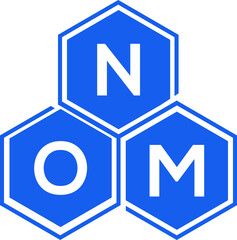 NOM letter logo design on White background. NOM creative initials letter logo concept. NOM letter design. 