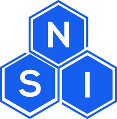 NSI letter logo design on White background. NSI creative initials letter logo concept. NSI letter design. 
