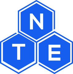 NTE letter logo design on White background. NTE creative initials letter logo concept. NTE letter design. 