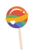 lollipop with lgtbi flag