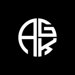 AGK logo AGK icon AGK vector AGK monogram AGK letter AGK minimalist AGK triangle AGK flat Unique modern flat abstract logo design. 