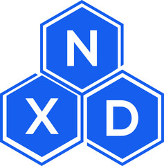 NXD letter logo design on White background. NXD creative initials letter logo concept. NXD letter design. 