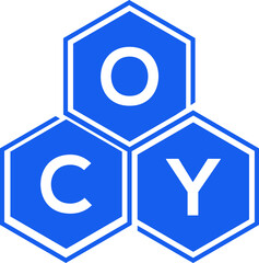 OCY letter logo design on White background. OCY creative initials letter logo concept. OCY letter design. 