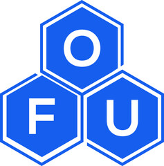 OFU letter logo design on White background. OFU creative initials letter logo concept. OFU letter design. 
