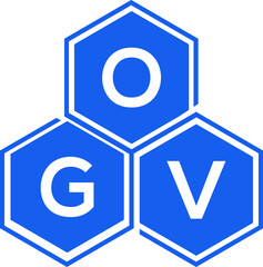 OGV letter logo design on White background. OGV creative initials letter logo concept. OGV letter design. 
