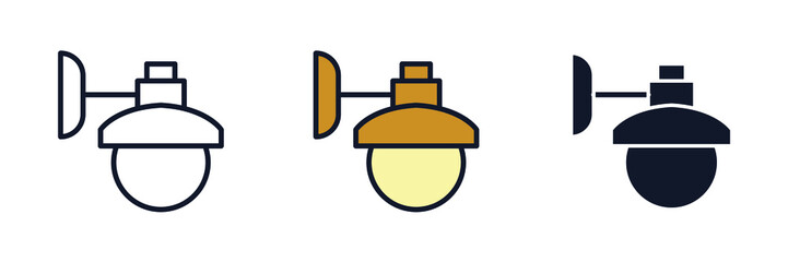 street light icon symbol template for graphic and web design collection logo vector illustration