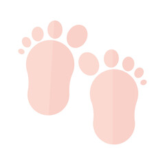 pink baby footprints