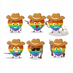 Cool cowboy pop it love cartoon character with a cute hat