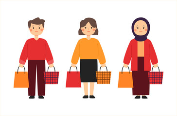 people shopping concept