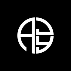 AJY logo AJY icon AJY vector AJY monogram AJY letter AJY minimalist AJY triangle AJY flat Unique modern flat abstract logo design.  