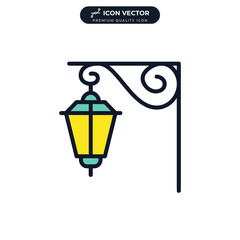 street light icon symbol template for graphic and web design collection logo vector illustration