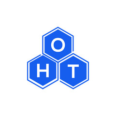 OHT letter logo design on White background. OHT creative initials letter logo concept. OHT letter design. 

