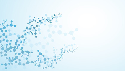 Concept of Digital molecular connection neuron network is used as a vector medical business background image.