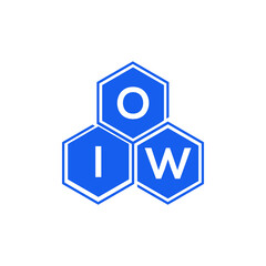 OIW letter logo design on black background. OIW  creative initials letter logo concept. OIW letter design.