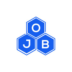 OJB letter logo design on black background. OJB creative initials letter logo concept. OJB letter design. 