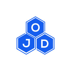 OJD letter logo design on black background. OJD  creative initials letter logo concept. OJD letter design.
