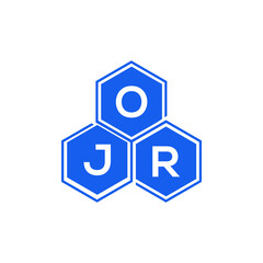 Obraz premium OJR letter logo design on black background. OJR creative initials letter logo concept. OJR letter design. 
