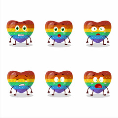 Fototapeta premium Character cartoon of pop it love with scared expression