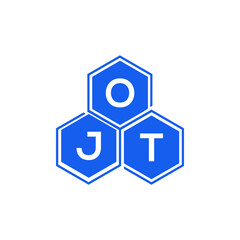 OJT letter logo design on black background. OJT creative initials letter logo concept. OJT letter design. 