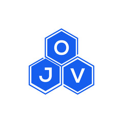OJV letter logo design on black background. OJV creative initials letter logo concept. OJV letter design. 