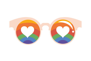 sunglasses with lgtbi flag