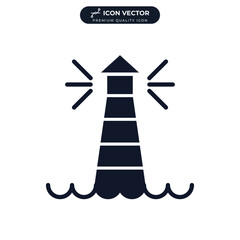 lighthouse icon symbol template for graphic and web design collection logo vector illustration