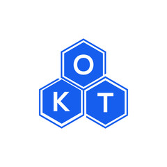 OKT letter logo design on black background. OKT  creative initials letter logo concept. OKT letter design.