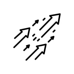 Black line icon for dynamic