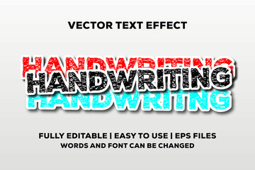 handwriting vector text effect fully editable