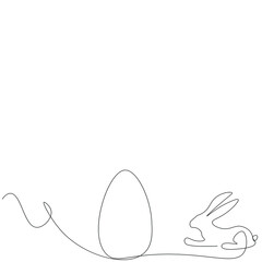 Easter background egg and bunny vector illustration