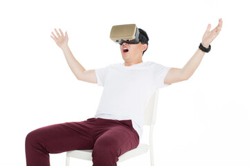 boy watching 3D movie