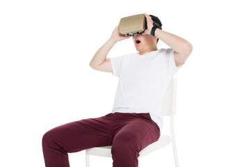 boy watching 3D movie