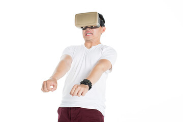 boy watching 3D movie