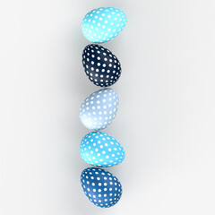 Easter eggs Greetings and presents for Happy Easter day. 3d rendering