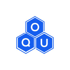 OQU letter logo design on black background. OQU  creative initials letter logo concept. OQU letter design.