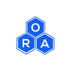ORA letter logo design on black background. ORA  creative initials letter logo concept. ORA letter design.