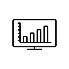 Black line icon for dynamics