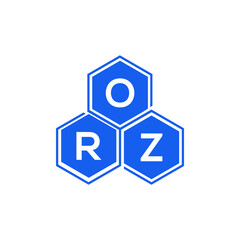 Obraz premium ORZ letter logo design on black background. ORZ creative initials letter logo concept. ORZ letter design.