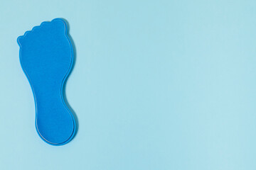 Pedicure kit. Pedicure grater in the form of the foot of the left foot