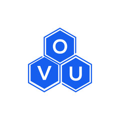 OVU letter logo design on White background. OVU creative initials letter logo concept. OVU letter design. 