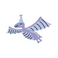 pteranodon with birthday hat © Gstudio