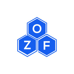 Obraz premium OZF letter logo design on White background. OZF creative initials letter logo concept. OZF letter design. 