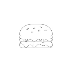  burger icon illustration design