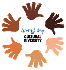 Poster design for world day cultural diversity