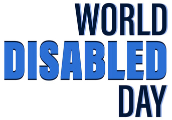 World disabled day logo design