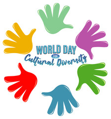 Poster design for world day cultural diversity